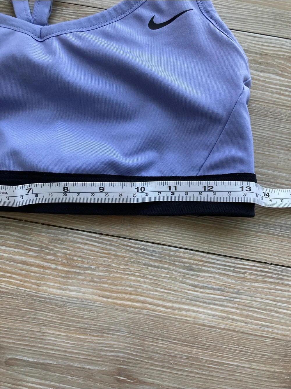 Nike Lavender Strappy Sports Bra with Black Underband
